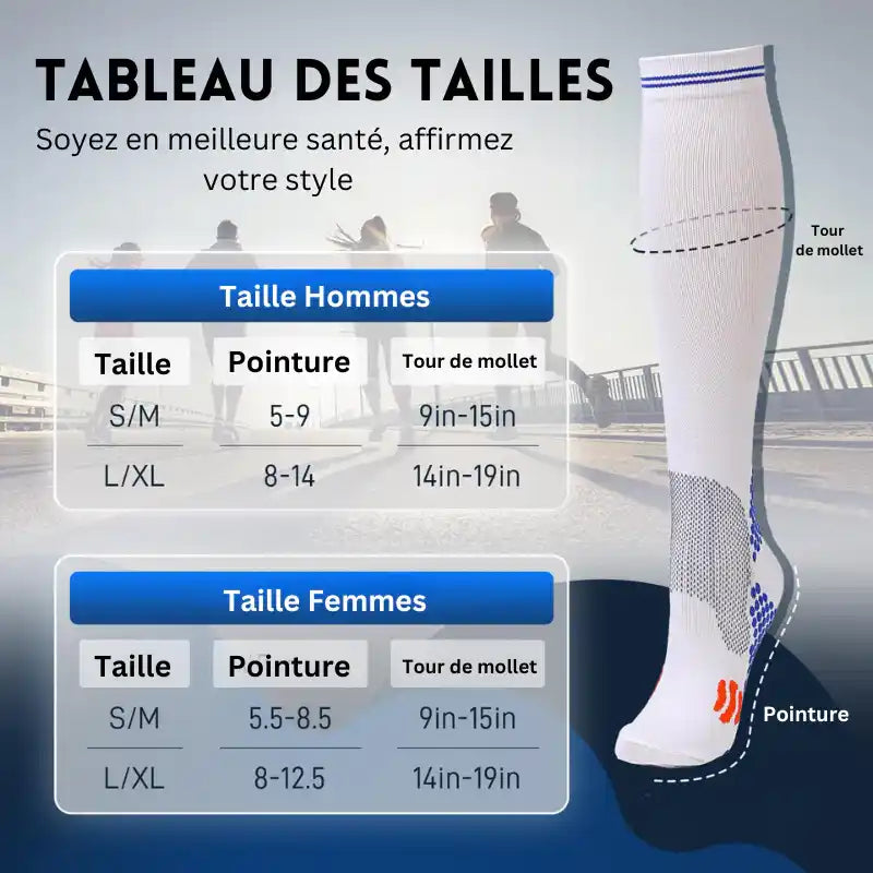 Chaussette Compression Running Femme - Cocoonease