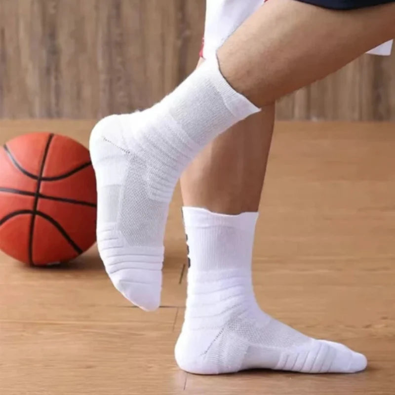 Lot de 3 Paires de Socquette de Contention Homme - Respirantes, Élastiques, Sport Basketball et Cyclisme - cocoonease