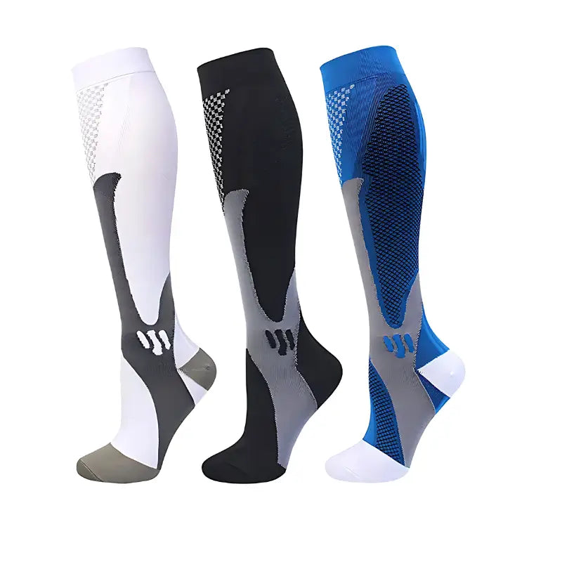 Chaussettes Running Homme – Soutien musculaire, amélioration de la circulation et drainage lymphatique.