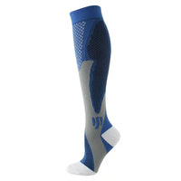 Chaussettes Running Homme -bleu– Soutien musculaire, amélioration de la circulation et drainage lymphatique.