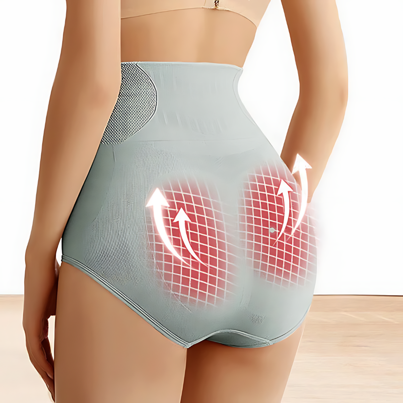 Femme portant une Culotte Sans Couture avec soutien abdominal et design ergonomique pour un maintien optimal - cocoonease