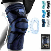 Genouillere_Rotulienne_pour_le_Sport bleu marine de Cocoonease. Accessoire pour le sport idéal pour un effet compression sportive