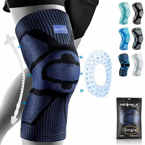 Genouillere_Rotulienne_pour_le_Sport bleu marine de Cocoonease. Accessoire pour le sport idéal pour un effet compression sportive