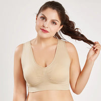 Brassière Grande Taille Femme  vue avant beige - cocoonease