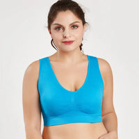 Brassière Grande Taille Femme vue avant bleu - cocoonease