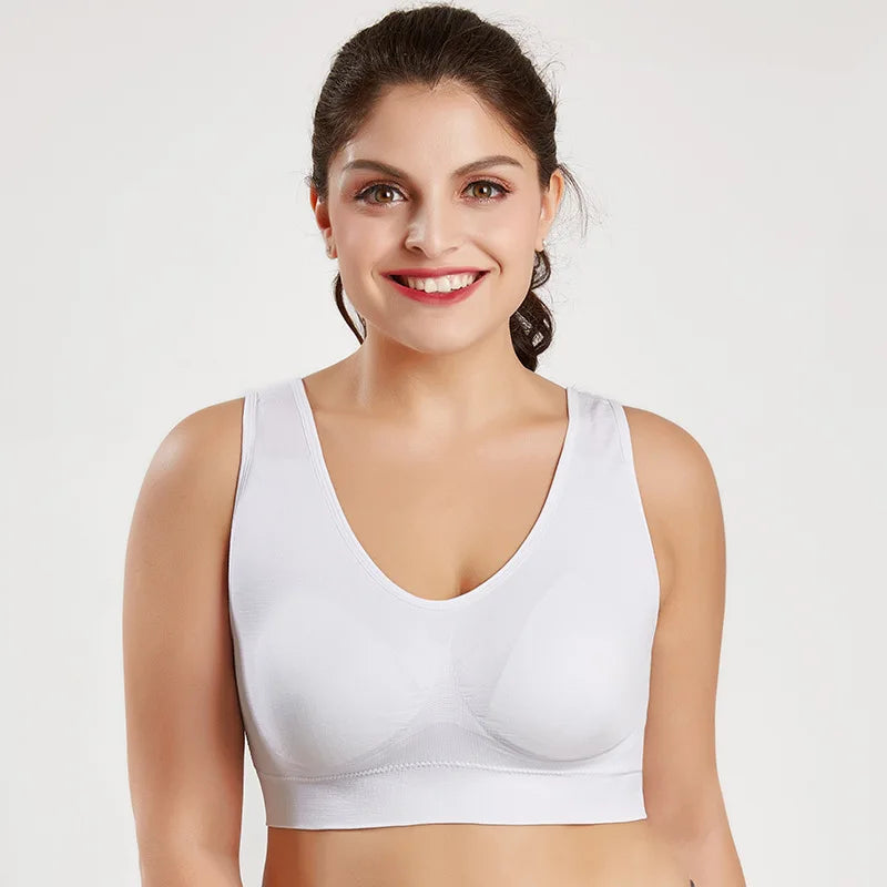  Brassière Grande Taille Femme vue avant blanc - cocoonease
