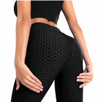 Legging Push Up Sport Noir pour vos cours de fitness, yoga, pilates. Optez pour l'exellence grâce à son tissu de qualité flexinble.