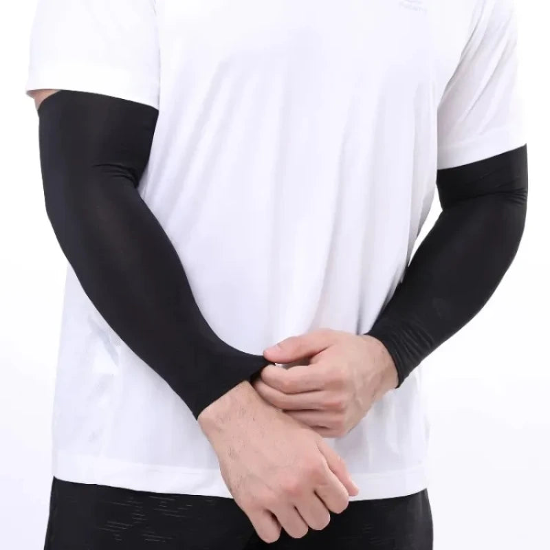 Manchons de Compression Bras -protection UV Cocoonease noirs, légers et respirants, parfaits pour le sport et l’extérieur.