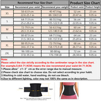 Ceinture pour le Ventre Plat - guide des tailles - cocoonease