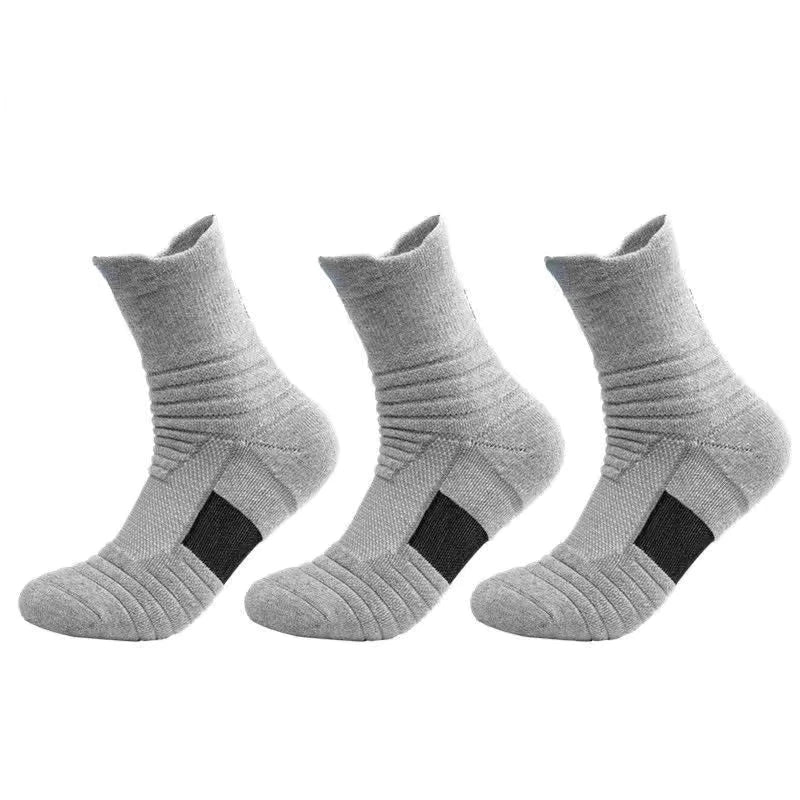 Lot de 3 Paires de Socquette de Contention Homme - Respirantes, Élastiques, Sport Basketball et Cyclisme - cocoonease