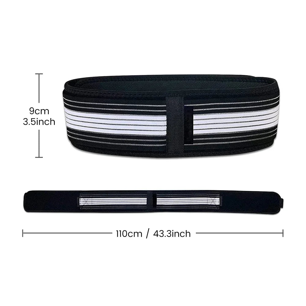 Ceinture de Maintien Lombaire noire avec des bandes blanches pour un soutien optimal et une meilleure posture - cocoonease