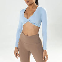 Haut de Sport Femme haut de sport à manches longues pour femme, haut de sport de Yoga - cocoonease