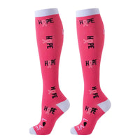Chaussettes de Compression Femme Rose - Hope cancer du sein - cocoonease