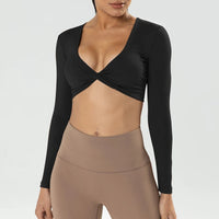 Haut de Sport Femme haut de sport à manches longues pour femme, haut de sport de Yoga - cocoonease