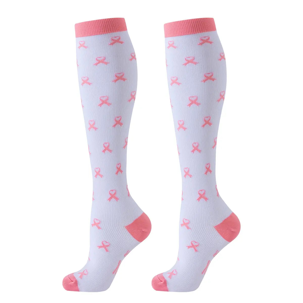 Chaussettes de Compression Femme Rose - lutte cancer du sein couleur - cocoonease