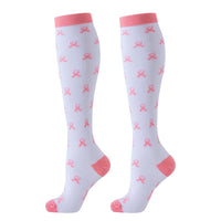 Chaussettes de Compression Femme Rose - lutte cancer du sein couleur - cocoonease