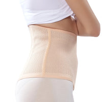 Gaine Post-Partum beige, conçue pour offrir un soutien abdominal confortable et aider à retrouver une silhouette affinée après l'accouchement. - cocoonease