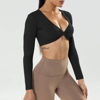 Haut de Sport Femme haut de sport à manches longues pour femme, haut de sport de Yoga - cocoonease