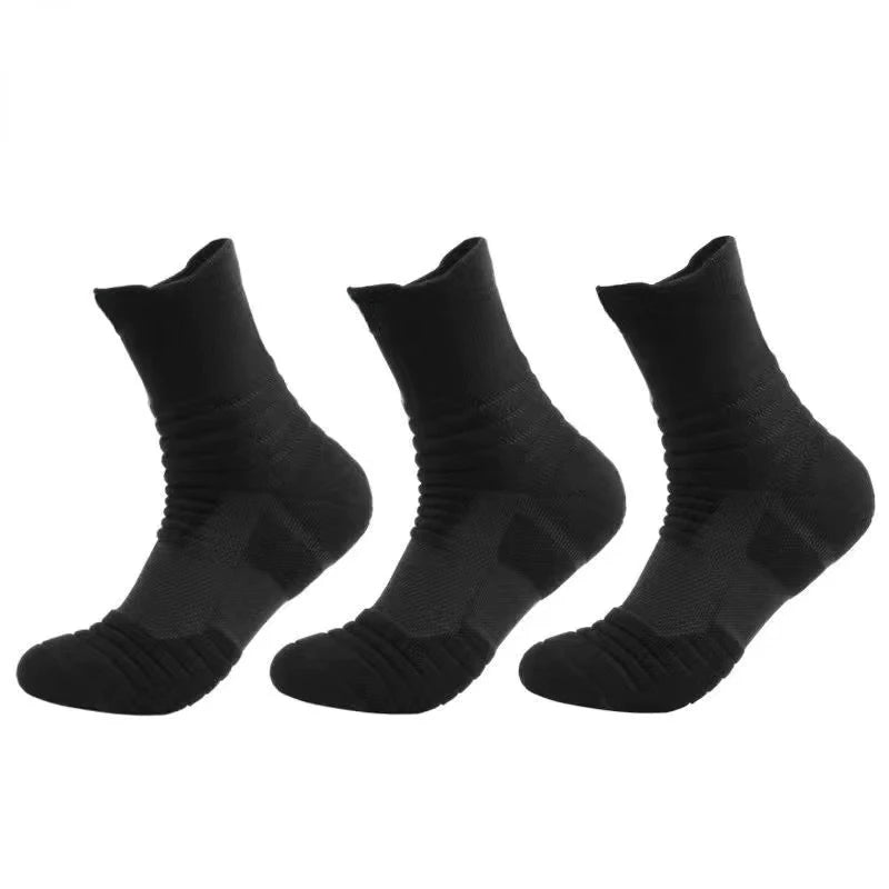 Lot de 3 Paires de Socquette de Contention Homme - Respirantes, Élastiques, Sport Basketball et Cyclisme - cocoonease