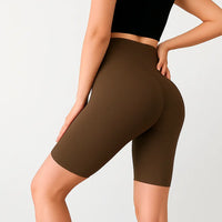 Short Femme Push Up Café – fessier rehaussé, taille affinée, effet sculptant