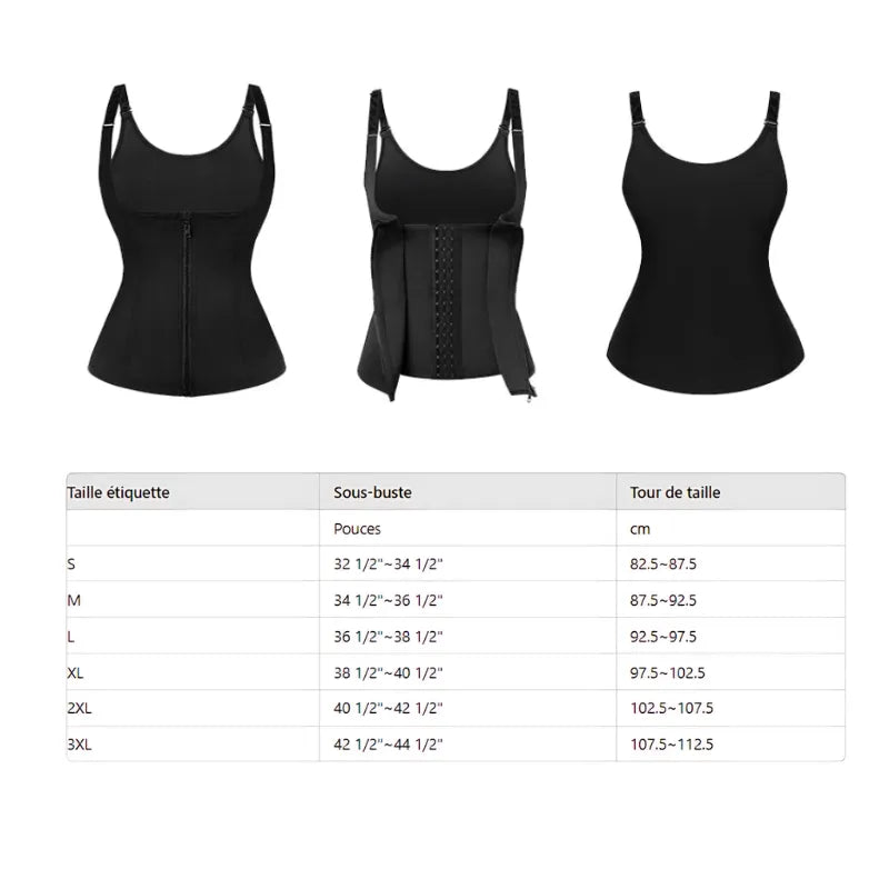 Guide des tailles - Ceinture corset femme - cocoonease