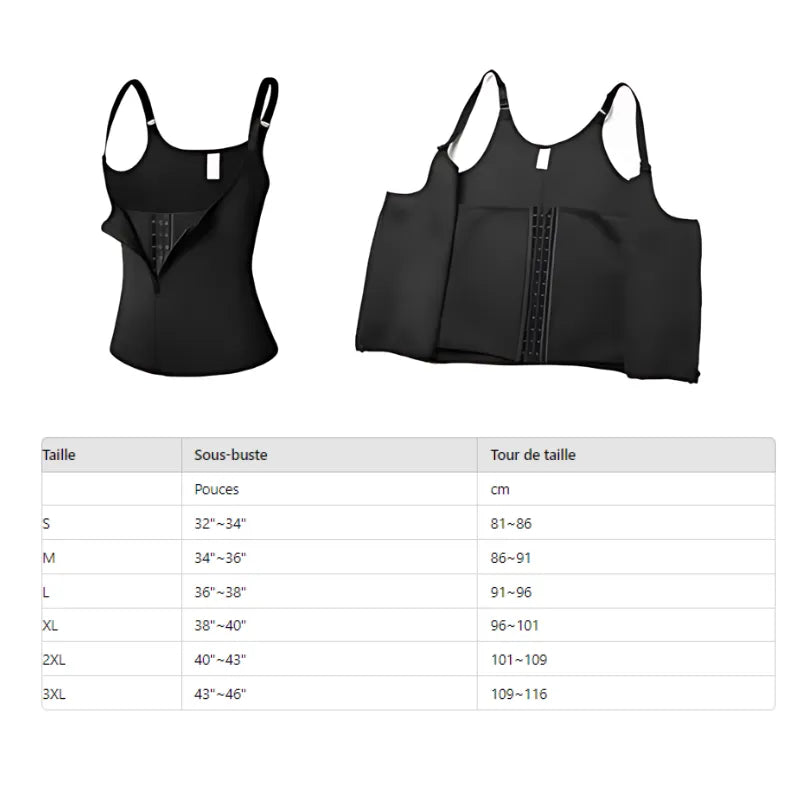 Guide des tailles - Ceinture corset femme - cocoonease
