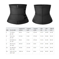 Guide des tailles - Ceinture corset femme - cocoonease