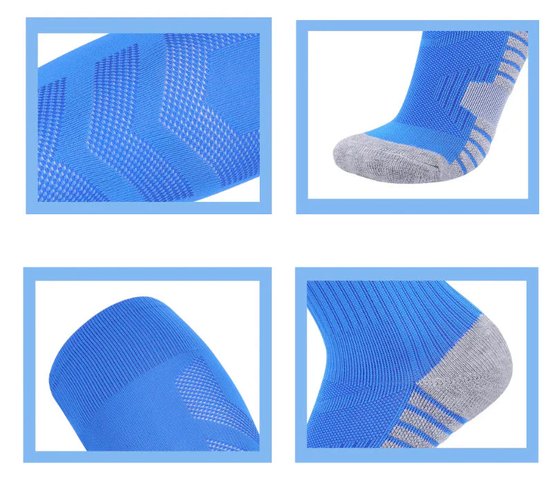 Bas de Compression Sport - bleu et gris - cocoonease