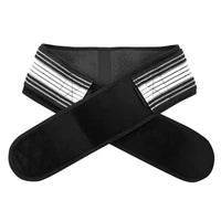 Ceinture de Maintien Lombaire noire avec des bandes blanches pour un soutien optimal et une meilleure posture - cocoonease